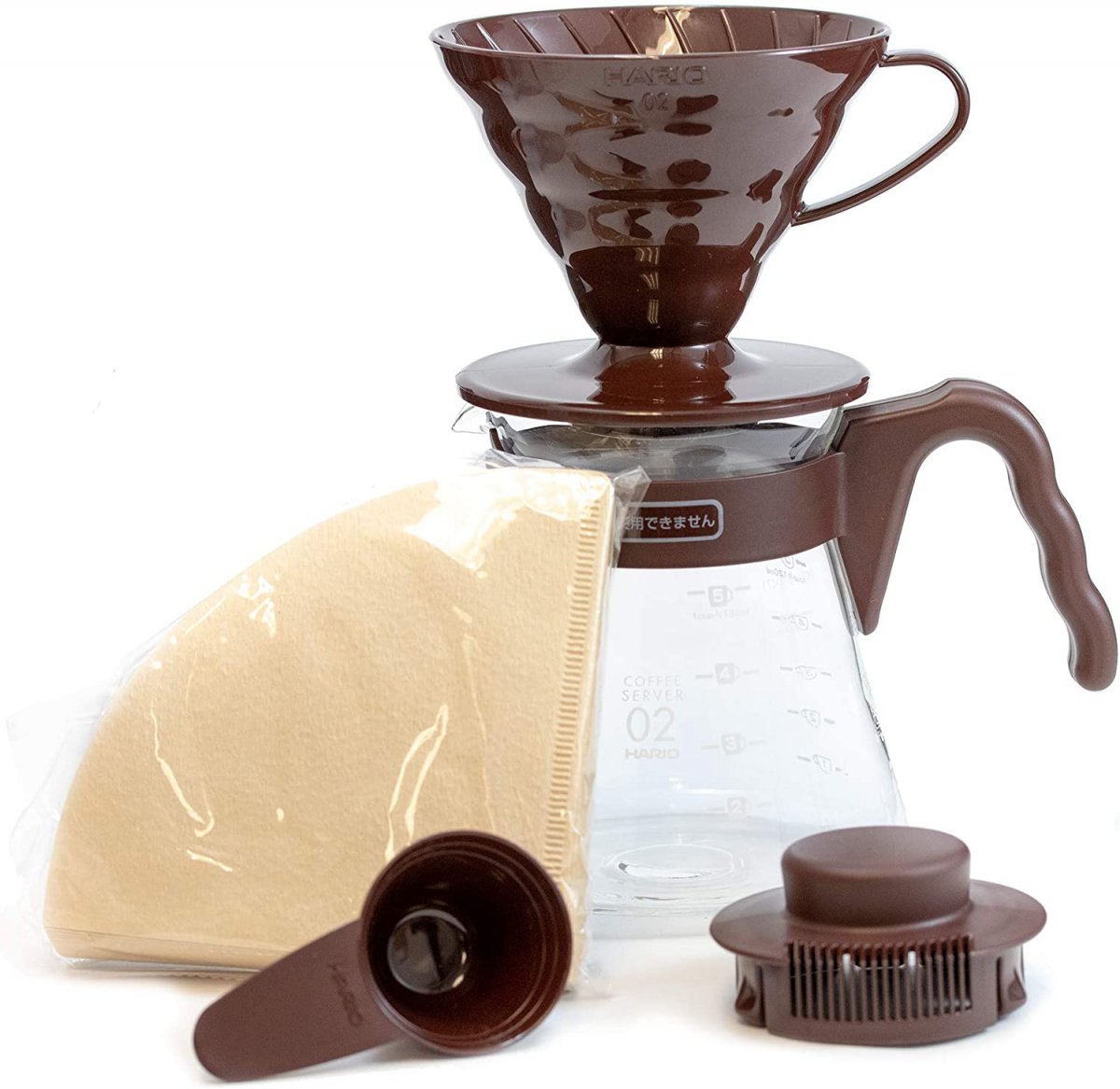 Hario V60 Coffee maker kit VCSD02 Brown Pour Over sæt wiingreencoffee